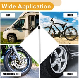 Partuto 10pcs 200mm Tire Valve Extension Universal Plastic 180 Degree Tyre Valve Inflation Adapter for Car Motorcycle RV Truck Bike