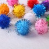 Sicraft 50pcs Glitter Tinsel Pom Poms Sparkle Balls for DIY