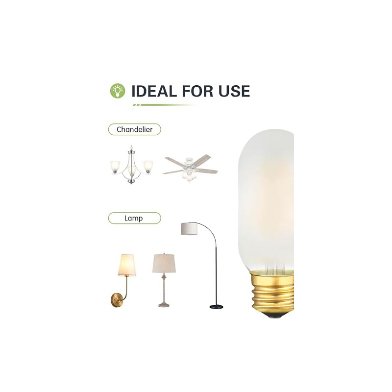 LUMILECT Frosted T45 E26 LED Bulb Dimmable 40W Equivalent E26