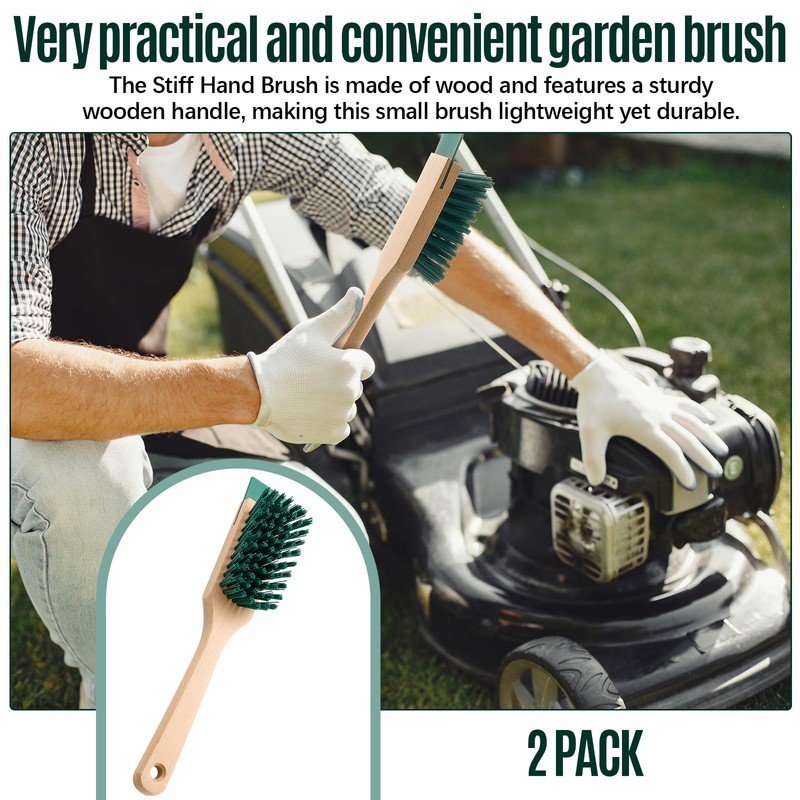 CroBlissful 2 Pcs Heavy Duty Scrubbing Brush Stiff Bristle Brush