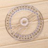 Androxeda Round Protractor Ruler, 4 Pieces 360 Angle Ruler Measuring
