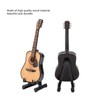 HilBeliFU Wooden Miniature Guitar Display Set, 10cm Tiny Guitar Decor