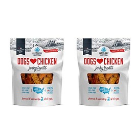 Farmland Traditions Dogs Love Chicken Premium Jerky Treats for Dogs (2 Bags x 1 lb. Each No Antibiotics Ever USA Raised Chicken)