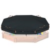 Octagon Sandbox Cover, 600D Waterproof Oxford Cloth with Two Warning