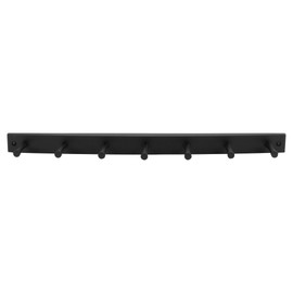 Spectrum Diversified Wood Hook Rack, 7 Peg, Black