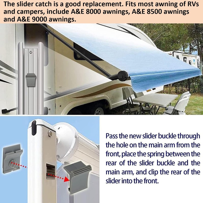 Paifeancodill Awning Slider Catch Kit Package Replace Trailer Camper A&E