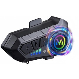 ELIKIDSTO Motorcycle Helmet Bluetooth Headset Speakers with HiFi Sound,Noise Cancellation,1000mAh Battery,25 Hours Use,Boom Mircrophone,Easy to Install Use with Golves,IPX6 Waterproof,Voice Assistant