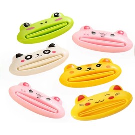 6Pcs Color Random Frog Tube Squeezers Toothpaste Dispenser Toothpaste Rolling Holder Animal Bear Frog Panda Pig Tube Rolling Squeezer, Mobility and Daily Living Aids and Accessories