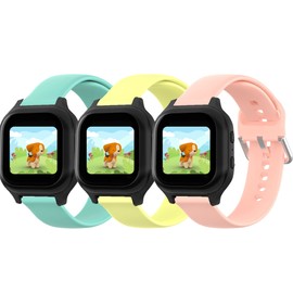 NineHorse Adjustable Kids Bands Intended for 20mm Watch Bands,Colorful Cute Soft Silicone Bands Quick Release Strap Replacement intended for 20mm Watch Boys Girls (Teal&Yellow&Pink)