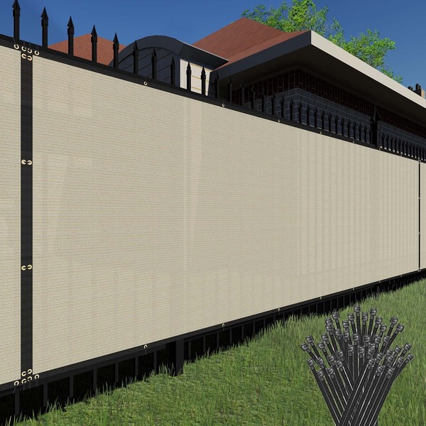 TANG Sunshades Depot Beige 6x30' FT Privacy fence screen Temporary