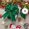 Green Velvet Christmas Ribbon Wired for Christmas Tree, 2.5 inch×10