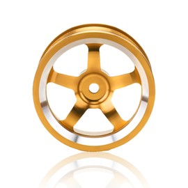 RC Wheel Hub, 4Pcs 1/10 Aluminum Alloy Wheel Hub Accessory RC Parts Upgrade Wheel Adapter Hub Extension Combiner for HSP 94 Drift Car (Yellow)