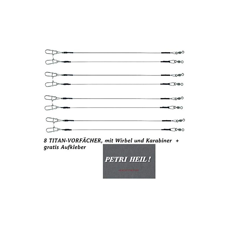 blntackle76 Jenzi Titan Leader Set: 8 Pieces Titanium Leaders by