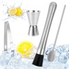 RUCUDIM Stainless Steel Cocktail Muddler with Cocktail Spoon, Bartender Set,