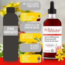 Stark St. John's Wort Oil Massage Oil Skin and Hair Massage Oil Against Cellulite and Stretch Marks (Pregnancy) Massage Oil for Muscles and Joints Face Oil 100 ml