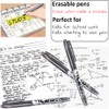 8 Erasable Pens Black Eraser Pen, Rub Out Pens with