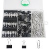 FZGUSYAF 326PCS Metal Clips - 15mm, 19mm Black Foldback Clips