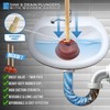 Sink & Drain Plunger Sink Unblocker with Strong Traditional Wooden