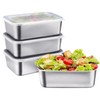 Food Containers with Lids Stainless Steel Snack Containers Leak Proof