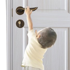 Fhlbestyu Pack of 2/4/6 Door Lever Locks for Children, Door Handle Lock, Portable Child Lock, Window Lock, Oven, Pet Lock, Door Lever Locks, Baby Safety Locks, Multifunctional