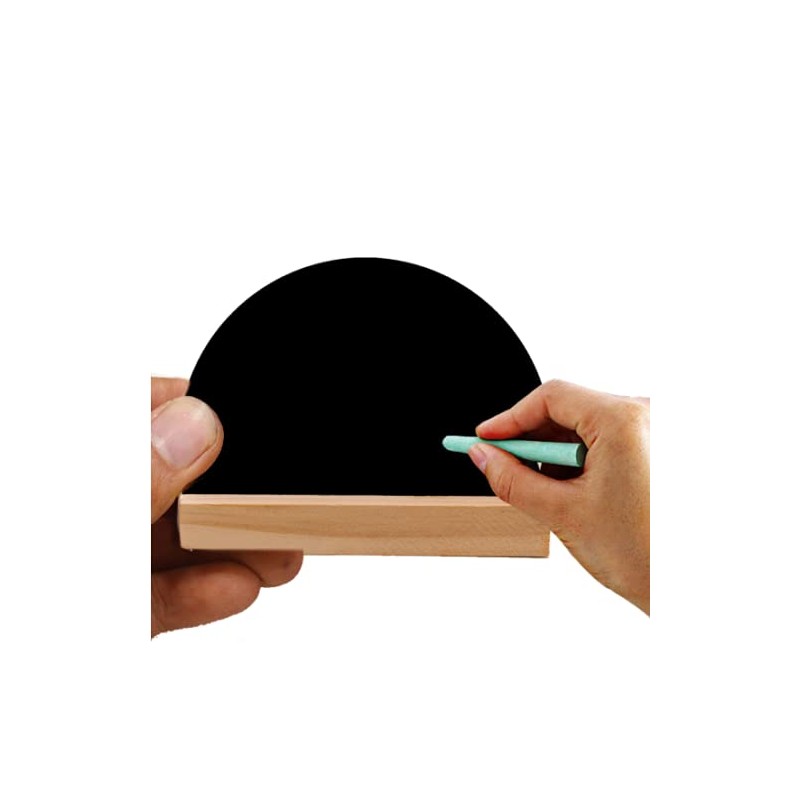 Mini Blackboard Sign Mini Double-sided Small Blackboard Wooden Base Double-sided