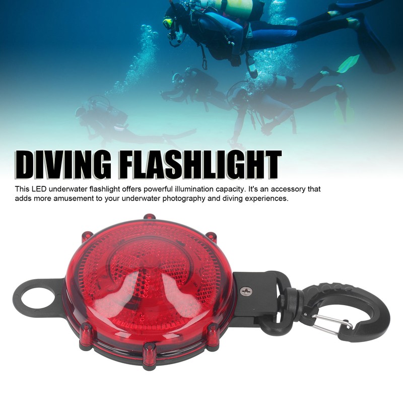 LED Underwater Flash Light ABS Portable BCD Water Float Cylinder