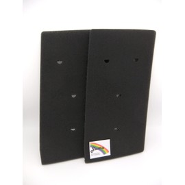 2 x HX Filter Sponge Filter Base Filter 481010716911 for Tumble Dryers Heat Pump Dryer Heat Exchange Filter Bauknecht Privileg Whirlpool Fine / Coarse 8015250474909 (Pack of 2) Foam