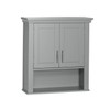 RiverRidge Somerset Two-Door Bathroom Storage, Gray Wall Cabinet, Grey, Set