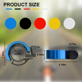 Garegce Bike Bell for Kids and Adult, Road Bike Bell with Loud Crisp Clear Sound, Mountain Bicycle Bells for Children, Durable Rust-Resistant Bicycle Bells Fits 2.2cm/0.87inch Bike Handle
