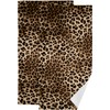 COVASA Brown Leopard Hand Towels for Bathroom,2 Pack Black Cheetah