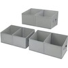 DIMJ Trapezoid Storage Bins for clothes - 3 Packs Closet