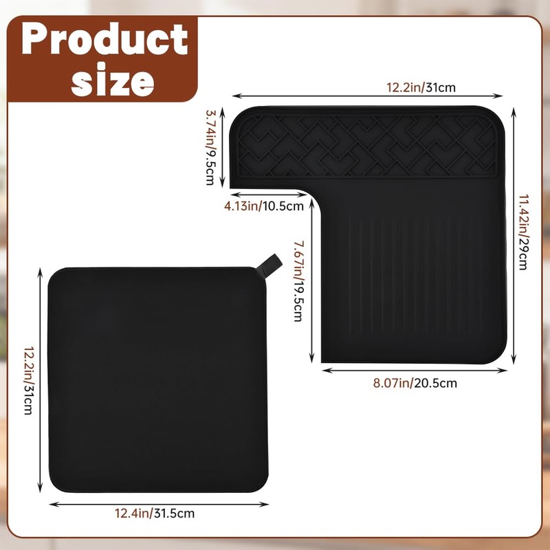 Sliding Mat for Ninja Espresso Coffee Machine ES601/ES701, Heat-Resistant, Waterproof,