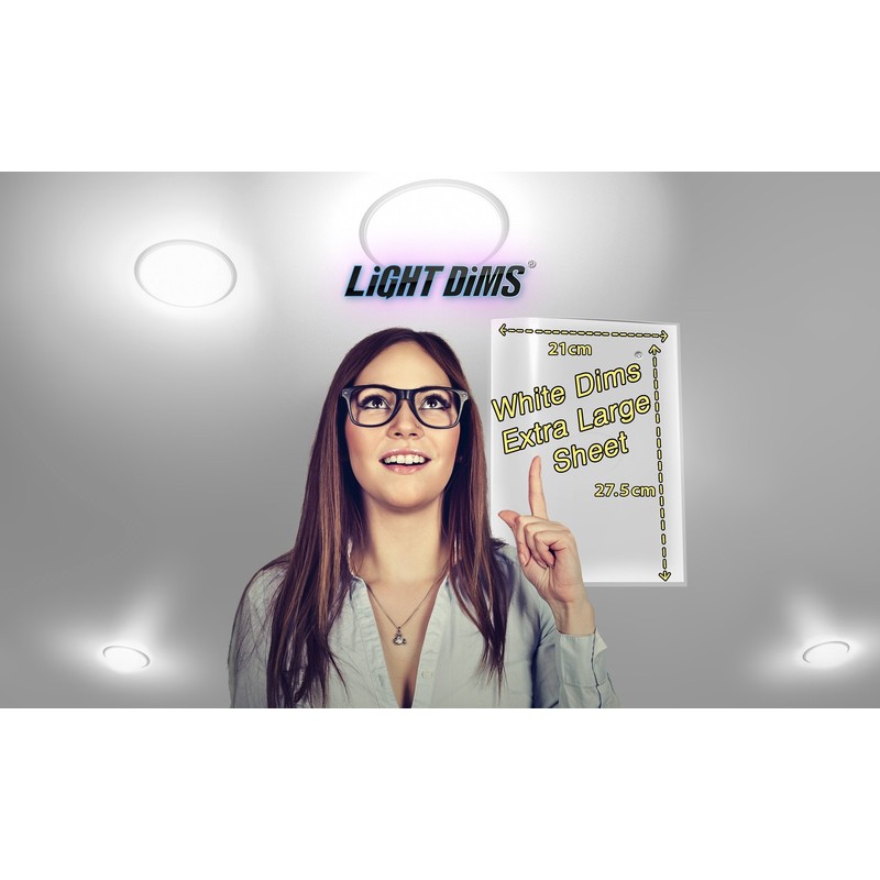 LightDims White Dims Dimming/Softening Sheets for Harsh LED Lights Medium