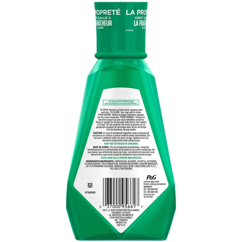 Crest Scope Classic Mouthwash Original Formula, 16.9 Fl Oz