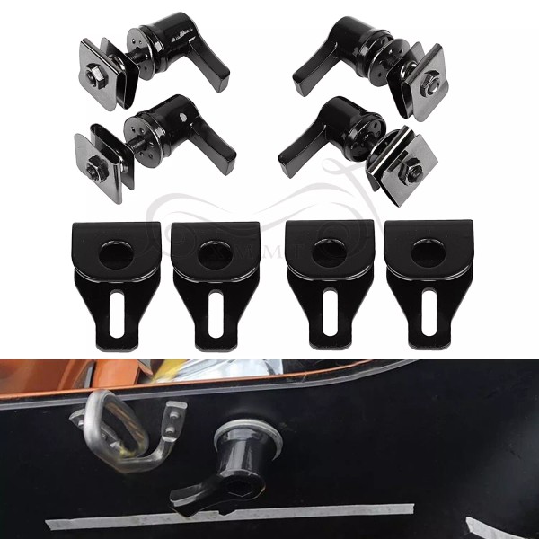 Unbranded Saddlebag Lever Lock Mount Bolts Bracket Kit For Harley