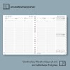 POPRUN Calendar 2026 Weekly Planner 26.5 x 21.5 cm, 17-Month