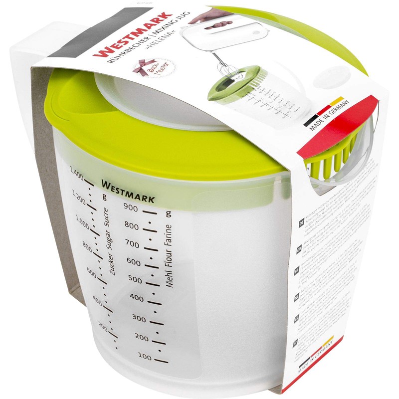 Westmark mixing cup with a splash guard, lid and spout,