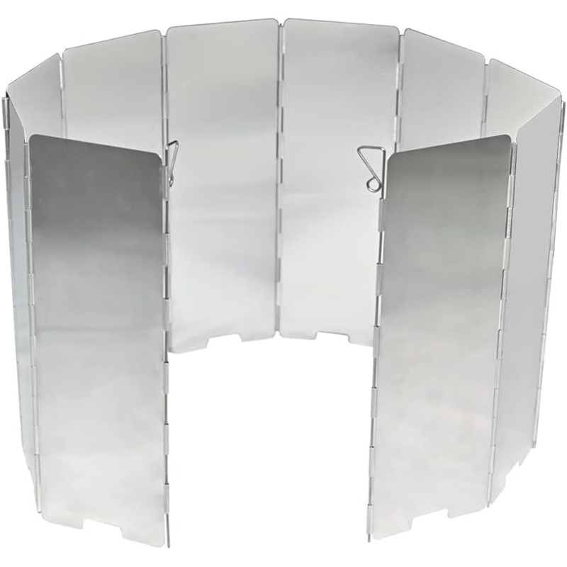 Stove Windshield Foldable Camping Shield - Camp Stove Windscreen for
