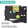 NineLeaf 1 Pack Compatible Label Tape Replacement for Brother TZe