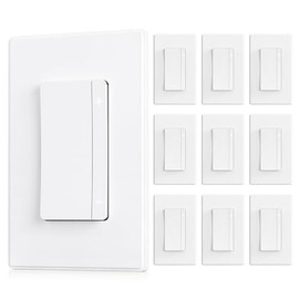 ELEGRP EDM25BC Companion Dimmer Switch - NOT for STANDALONE USE, Requires EDM25BM Master Switch, 10 Pack, Matte White