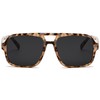 RUNHUIS Vintage 70s Sunglasses Women Men Retro Large Square Frame