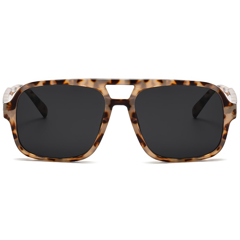 RUNHUIS Vintage 70s Sunglasses Women Men Retro Large Square Frame