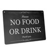 Durable A5 "Please NO FOOD OR DRINK" Sign – 3mm