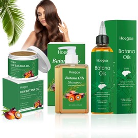 Batana Öl für Haarwachstum 3 Stück, Batana Haaröl + Batana Oil Shampoo + Batana Haarspülung, Batana Shampoo für Haare, Bio Batana-Öl-Conditioner, Geeignet für alle Haartypen