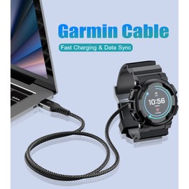 Garmin Watch Charging Cable 4ft Compatible with Garmin Fenix 5 5S 5X 6 6S 6X Plus Pro 7 7S 7X 8, Forerunner 945 45 45S 245 Music,Approach S10 S40 S60 G12 S12 S42,Vívoactive 3 4 4S,Venu 2 2S Plus