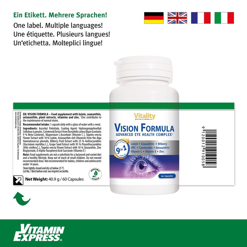 Vitality Nutritionals by VitaminExpress Eye Vitamins High Dose Vision Formula