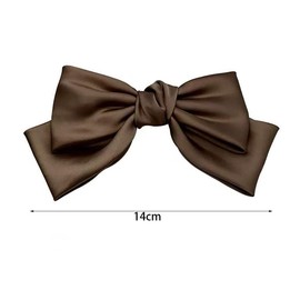 3Pcs Large Bow Hair Clips Big Bow Hair Barrettes Silky Satin Ribbon French Bowknot Hair Clips Women's French Hair Clip Hair Accessories with Spring Clip Suitable for Ladies and Girls