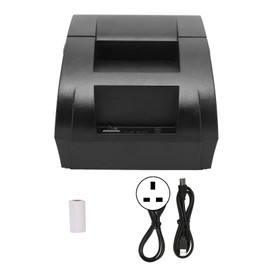 Thermal Printer for 5890K 90mm/s Printing Speed Space Saving TPH Coating Black Label Print Tool for Win 100‑240VUK Plug