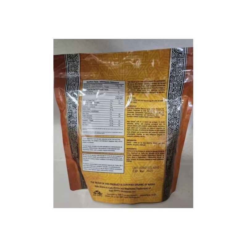 Cafe Divina Coffee Dorado Latte cúrcuma - sabor latte
