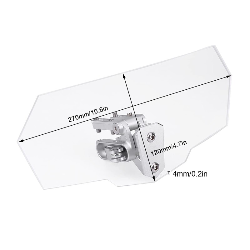 Akozon Motorcycle Windshield Extension Wind Deflector ABS Universal with Adjustable